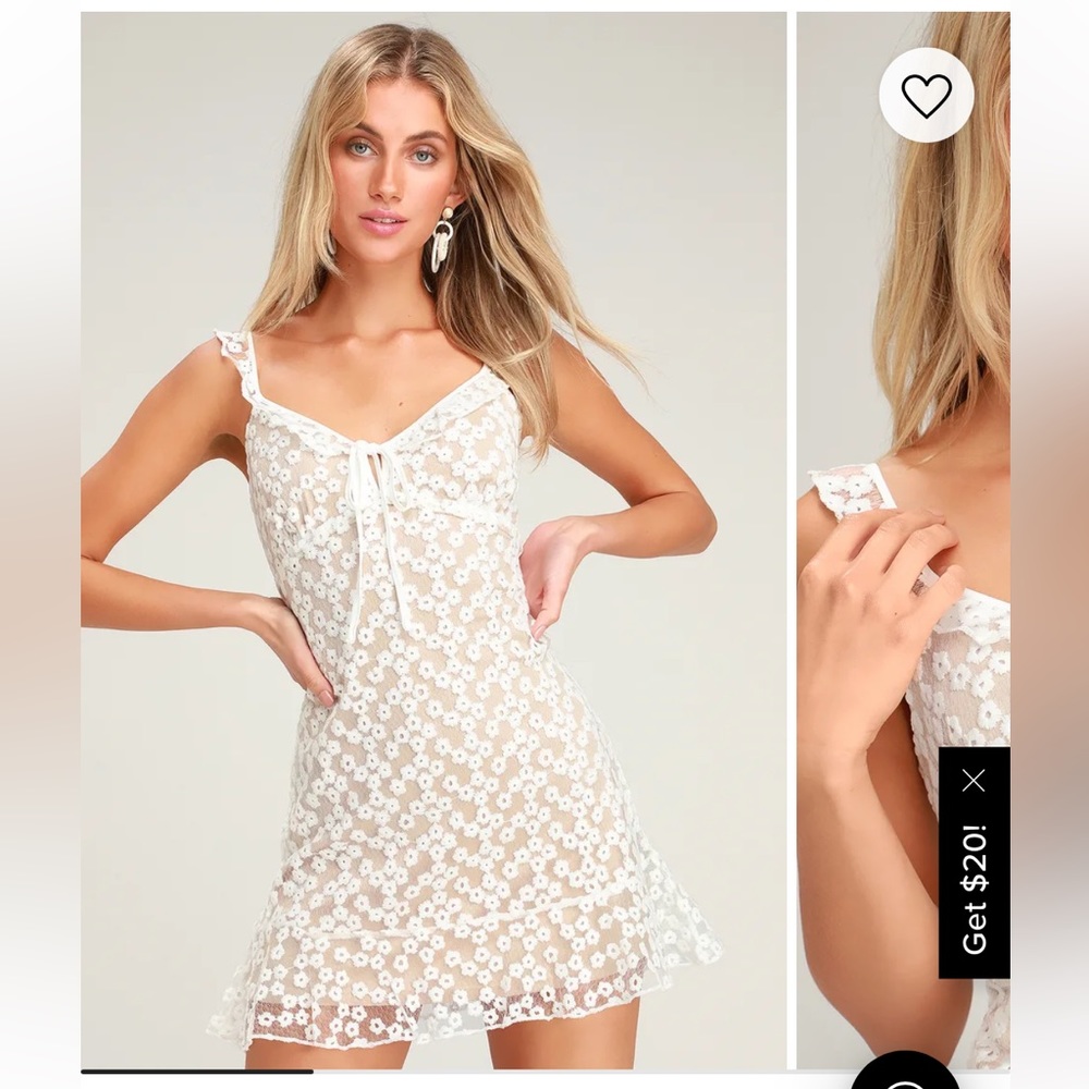 Lulus Charmaine White Embroidered Mini Dress